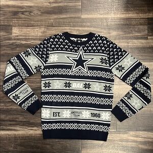 Men's Navy and Gray Dallas Cowboys licensed Nfl Sweater